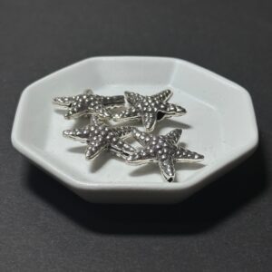 泰國清邁手工銀配件｜海星通孔珠 1入｜串珠材料