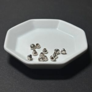 泰國清邁手工銀配件｜三角錐形通孔珠 1入｜串珠材料