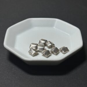 泰國清邁手工銀配件｜兩片方形通孔珠 1入｜串珠材料