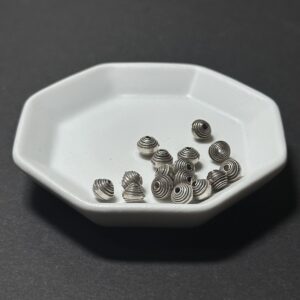 泰國清邁手工銀配件｜飛碟形銀線纏繞通孔A 1入｜串珠材料