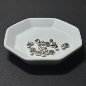 泰國清邁手工銀配件｜圓片裝飾通孔珠 1入｜串珠材料