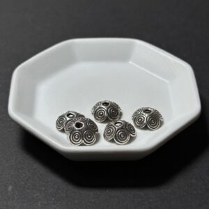 泰國清邁手工銀配件｜花瓣形通孔隔片C 1入｜串珠材料