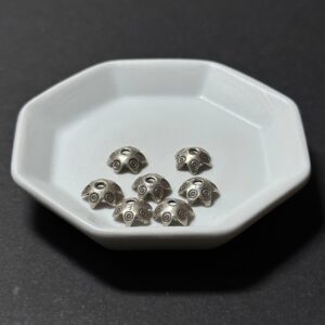 泰國清邁手工銀配件｜花瓣形通孔隔片E 1入｜串珠材料