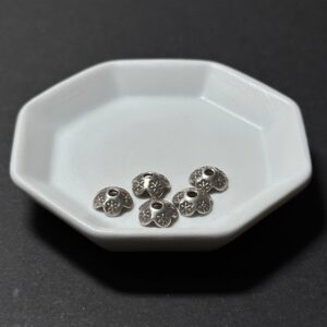 泰國清邁手工銀配件｜花瓣形通孔隔片G 1入｜串珠材料