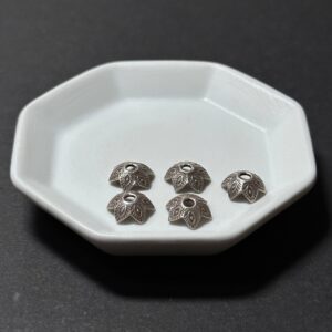 泰國清邁手工銀配件｜花瓣形通孔隔片H 1入｜串珠材料