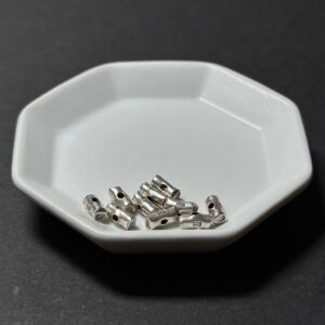 泰國清邁手工銀配件｜圓形雕花圓柱通孔珠 1入｜串珠材料