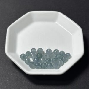 天然翡翠配件｜天藍冰瓜翡翠圓珠 4mm 1粒｜串珠材料