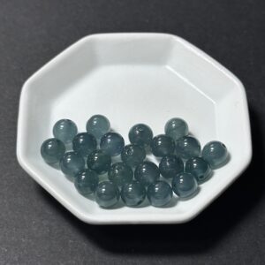 天然翡翠配件｜瓜料剛藍水玻璃種圓珠 7mm 1粒｜串珠材料