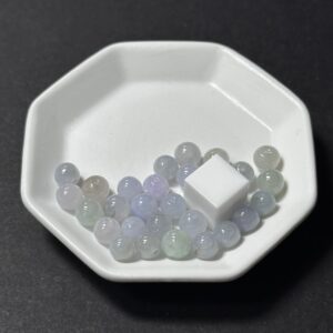 天然翡翠配件｜冰紫羅蘭翡翠圓珠 5mm 1粒｜串珠材料