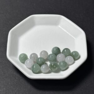 天然翡翠配件｜豆種春紫翡翠圓珠 7mm 1粒｜串珠材料