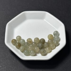 天然翡翠配件｜秋香翡翠圓珠 6.5mm 1粒｜串珠材料