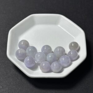 天然翡翠配件｜紫羅蘭翡翠圓珠 8.5mm 1粒｜串珠材料