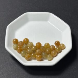 天然翡翠配件｜蜜糖黃翡翠圓珠 5mm 1粒｜串珠材料