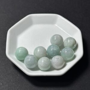 天然翡翠配件｜糯種翡翠大圓珠 11mm 1粒｜串珠材料