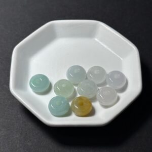 天然翡翠配件｜翡翠車輪珠 4x10x10mm 1粒｜串珠材料