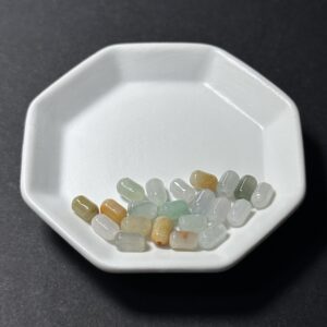 天然翡翠配件｜翡翠膠囊珠 4x4x6mm 1粒｜串珠材料