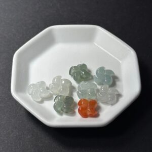 天然翡翠配件｜冰糯翡翠風車通孔 4x10x10mm 1粒｜串珠材料