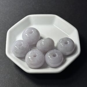 天然翡翠配件｜紫羅蘭翡翠胖平安扣 12x15x15mm 1粒｜串珠材料