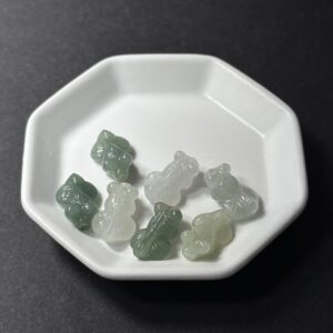 天然翡翠配件｜翡翠金魚 5x8x14mm 1粒｜串珠材料