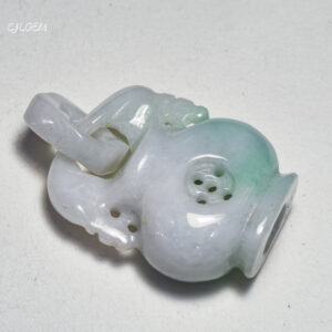 糯種飄花雕簍空酒壺
