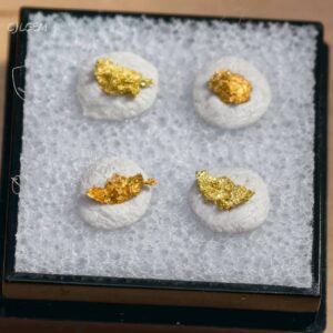 自然金 4入 B04 native gold 中國甘肅康縣三河壩