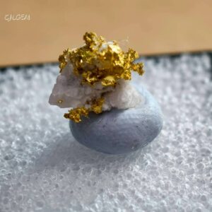 自然金 C01 native gold 中國陝西漢中郭鎮