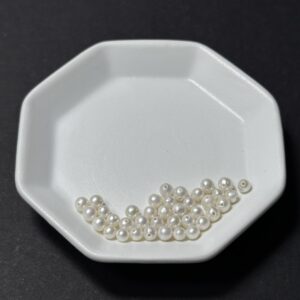 天然淡水珍珠配件｜通孔 正圓迷你白珍珠 3mm 1粒｜串珠材料