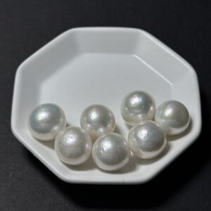 天然淡水珍珠配件｜通孔 愛迪生巨型大白圓珠 12mm 1粒｜串珠材料
