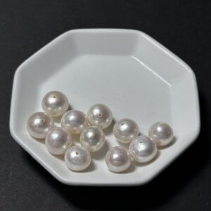 天然淡水珍珠配件｜通孔 無核近圓大圓珠 8mm 1粒｜串珠材料