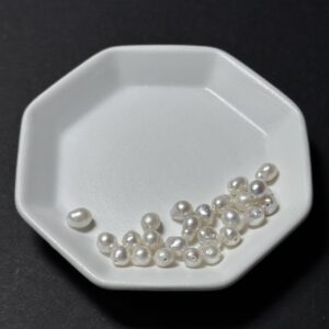 天然淡水珍珠配件｜通孔 極光小巴洛克珠 5/6mm 1粒｜串珠材料