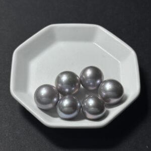 天然淡水珍珠配件｜無孔 正圓調色柏金珍珠 13mm 1粒｜串珠材料