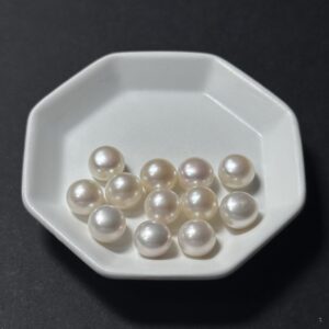 天然淡水珍珠配件｜無孔 奶白饅頭珍珠 8mm 1粒｜串珠材料
