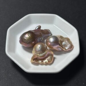 天然淡水珍珠配件｜無孔 極光多彩巨型巴洛克珠 1粒｜串珠材料