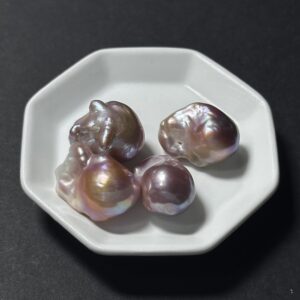 天然淡水珍珠配件｜無孔 極光粉紫巨型巴洛克珠 1粒｜串珠材料