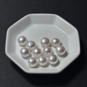 天然淡水珍珠配件｜半孔 白亮大饅頭珠 9mm 1粒｜串珠材料