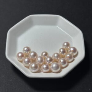天然淡水珍珠配件｜半孔 櫻光粉扁珠 8mm 1粒｜串珠材料