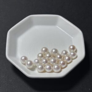 天然淡水珍珠配件｜半孔 奶白扁珠 7mm 1粒｜串珠材料