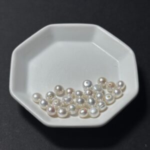 天然淡水珍珠配件｜半孔 極光櫻粉饅頭珠 6mm 1粒｜串珠材料