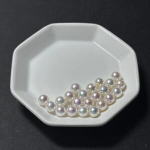 天然淡水珍珠配件｜半孔 鏡面天花板極光炫白正圓珠 6mm 1粒｜串珠材料