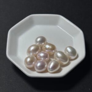 天然淡水珍珠配件｜半孔 極光亮白大水滴珍珠 12mm 1粒｜串珠材料