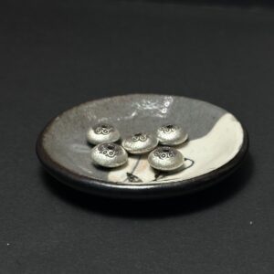泰國清邁手工銀配件｜扁圓花紋通孔珠 1入｜串珠材料